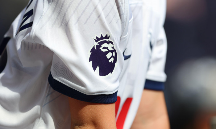 Tottenham Hotspur Stadium, London, UK. 16th Sep, 2023. Premier League Football, Tottenham Hotspur versus Sheffield United; Premier League crest on the right sleeve of a Tottenham Hotspur 2023/24 home shirt inside Tottenham Hotspur Stadium Credit: Action P