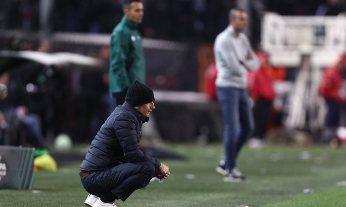 PAOK FC v Club Brugge - UEFA Europa Conference League Round of 8 THESSALONIKI, GREECE - APRIL 18 : Lucescu Razvan head c