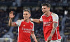 Leandro Trossard of Arsenal celebrates his goal to make it 0-1 Arsenal, during the Premier League match Wolverhampton Wanderers vs Arsenal at Molineux, Wolverhampton, United Kingdom, 20th April 2024(Photo by Cody Froggatt/News Images)