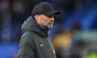 Premier League Everton v Liverpool Jürgen Klopp Manager of Liverpool looks on in the pregame warmup session during the P
