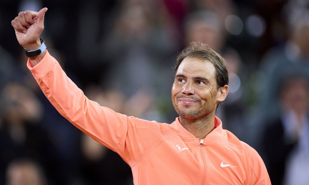 Mutua Madrid Open - Day Nine Rafael Nadal from Spain salutes to the crowd after loss the game against Jiri Lehecka of Cz