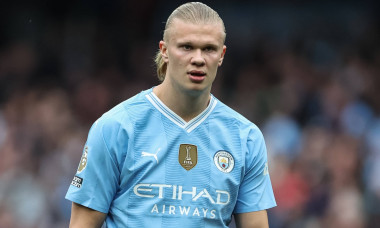 Premier League Manchester City v Wolverhampton Wanderers Erling Haaland of Manchester City looks on during the Premier L