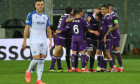 Firenze, Italy. 02nd May, 2024. Andrea Belotti of ACF Fiorentina celebrates with team mates after scoring the goal of 2-1 during the UEFA Conference League semi-final first leg football match between ACF Fiorentina and Club Brugge at Artemio Franchi stadi