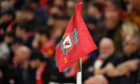 Liverpool flag in action during the UEFA 2023 Europa League group match between Liverpool FC and Atalanta, Anfield Stadium, Liverpool, April 11th, 2024