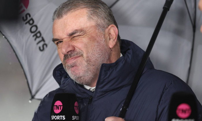 London, England, 2nd April 2024. Ange Postecoglou, Manager of Tottenham Hotspur talks to TNT Sports during the Premier L
