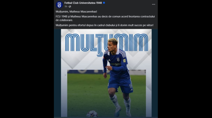 FCU Craiova a dat afară șase jucători și un antrenor/ Sursa FOTO: Facebook FCU Craiova