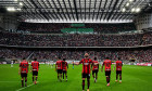 Milan, Italy. 5th May, 2024. AC Milan's French forward #09 Olivier Giroud celebrates after scoring a goal during the Italian Serie A football match AC Milan vs Genoa at San Siro stadium Credit: Piero Cruciatti/Alamy Live News