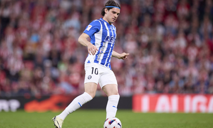 Athletic Club v Deportivo Alaves - LaLiga EA Sports Ianis Hagi of Deportivo Alaves in action during the LaLiga EA Sports