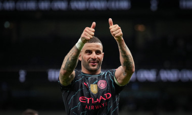 Kyle Walker of Man City during the Premier League match between Tottenham Hotspur and Manchester City at Tottenham Hotsp