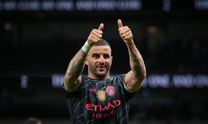 Kyle Walker of Man City during the Premier League match between Tottenham Hotspur and Manchester City at Tottenham Hotsp