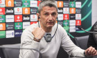 Club Brugge / Paok Brugge, Belgium - april 9 2024 Razvan Lucescu head coach of Paok Saloniki pictured during a press con