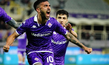 Florence, Italy - 13/05/2024, Nicolas Gonzalez (ACF Fiorentina) celebrates the goal during the Italian championship Serie A football match between ACF Fiorentina and AC Monza on May 13, 2024 at the Artemio Franchi stadium in Florence, Italy - Credit: Luca