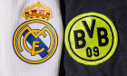 Borussia Dortmund shield next to the Real Madrid shield on his shirt. Final concept of the UEFA Champions League on June 1, 2024