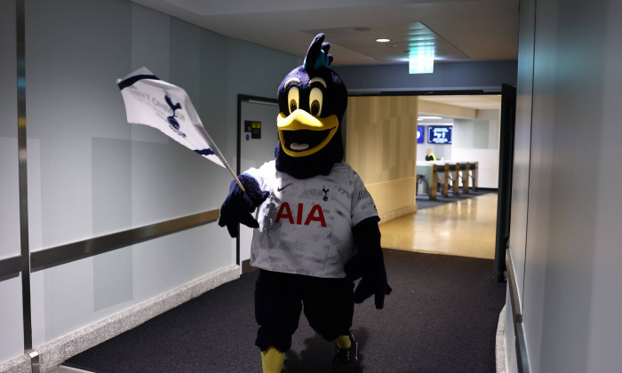 London, England, 14th May 2024. An eager Tottenham mascot inside the stadium during the Premier League match at the Tott