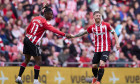 Athletic Club v Sevilla FC - LaLiga EA Sports Nico Williams of Athletic Club celebrates with Iker Muniain of Athletic Cl