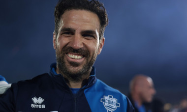 Como, Italy. 10th May, 2024. Cesc Fabregas Assistant Coach of Como 1907 reacts as his team secure promotion to Serie A following the Serie B match at Stadio Giuseppe Sinigaglia, Como. Picture credit should read: Jonathan Moscrop/Sportimage Credit: Sportim