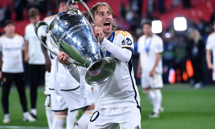 Fußball Champions League Finale Borussia Dortmund - Real Madrid am 01.06.2024 im Wembley-Stadion in London Luka Modric (