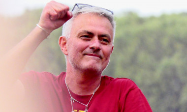 Roma's Head Coach Jose' Mourinho Enjoys The Club's Victory Lap