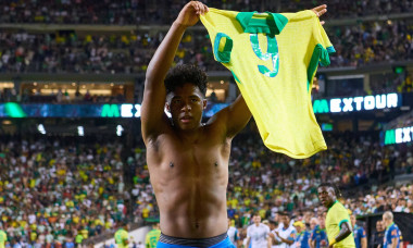 RECORD DATE NOT STATED Seleccion Mexicana 2024 Mexico vs Brazil Endrick Felipe celebrates his goal 2-3 of Brazil during