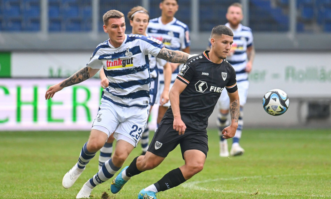 Fußball 3.Liga 8.Spieltag MSV Duisburg - Preußen Münster am 30.09.2023 in der Schauinsland-Reisen-Arena in Duisburg Nicl