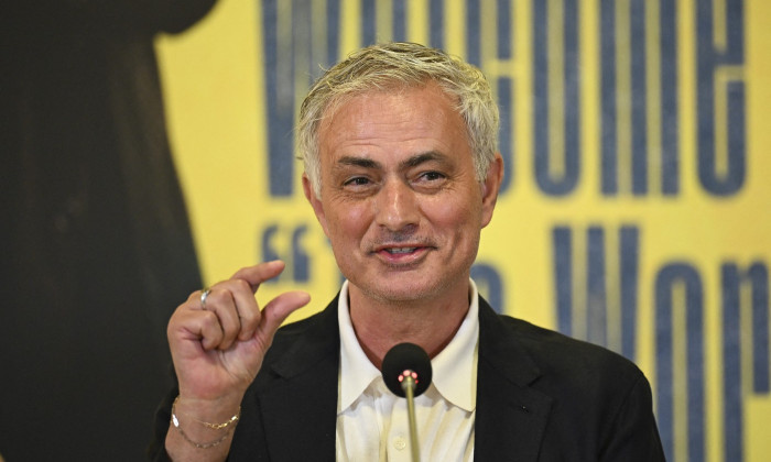 Jose Mourinho holds a press conference after appointed as Fenerbahce's head coach in Istanbul