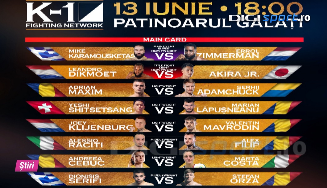 K-1 Fighting Network, ACUM, pe Digi Sport 2