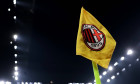 Milan, Italy, 15th February 2024. An AC Milan branded corner flag is seen prior to the UEFA Europa League match at Giuse