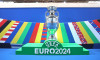 UEFA EURO, EM, Europameisterschaft,Fussball 2024: International Broadcast Centre (IBC), 11.06.24 Übergroßes Pokal-Modell
