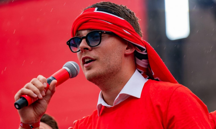 Eindhoven, Netherlands. 06th May, 2024. EINDHOVEN, NETHERLANDS - MAY 6: Joey Veerman of PSV during Title Celebrations PSV Eindhoven at Stadhuisplein on May 6, 2024 in Eindhoven, Netherlands. (Photo by Joris Verwijst/Orange Pictures) Credit: Orange Pics BV