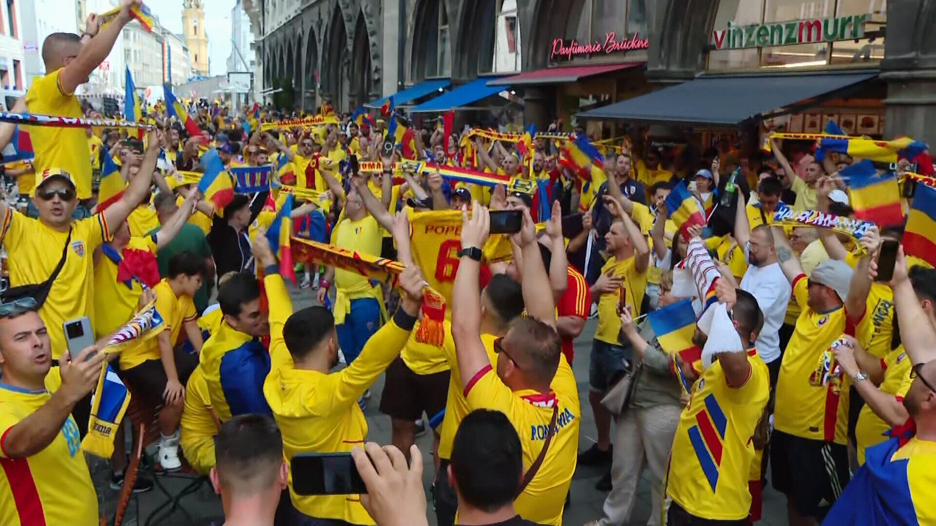 Munchen, ”capitala” României! Fanii au invadat străzile orașului bavarez și sunt gata de show pe Fussball Arena