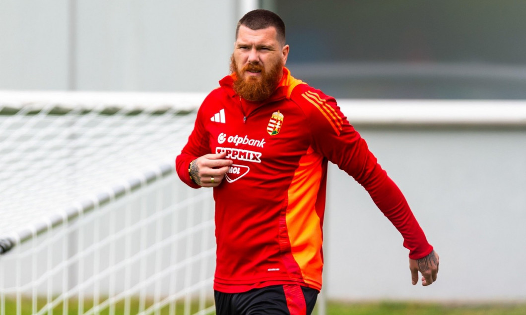 Martin Adam (9, Ungarn)GER, Oeffentliches Training Ungarische Nationalmannschaft, Fussball, Euro, UEFA, 12.06.2024,Foto: Eibner-Pressefoto/Florian Wolf