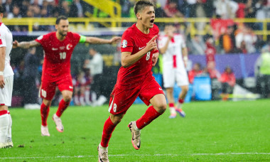 Turkey v Georgia Euro 2024 18/06/2024. Group F Goal 2-1 Arda Guler of Turkey scores a goal and celebrates during the Eur