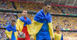 UEFA EURO 2024 - Romania v Ukraine - Arena Munich, Munich, Germany, June 17th 2024:, Munich, Bavaria, Germany - 17 Jun 2024