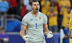 240622 EURO2024 BELGIUM VS ROMANIA Florin Nita (1) of Romania reacts during a soccer game between the national teams of