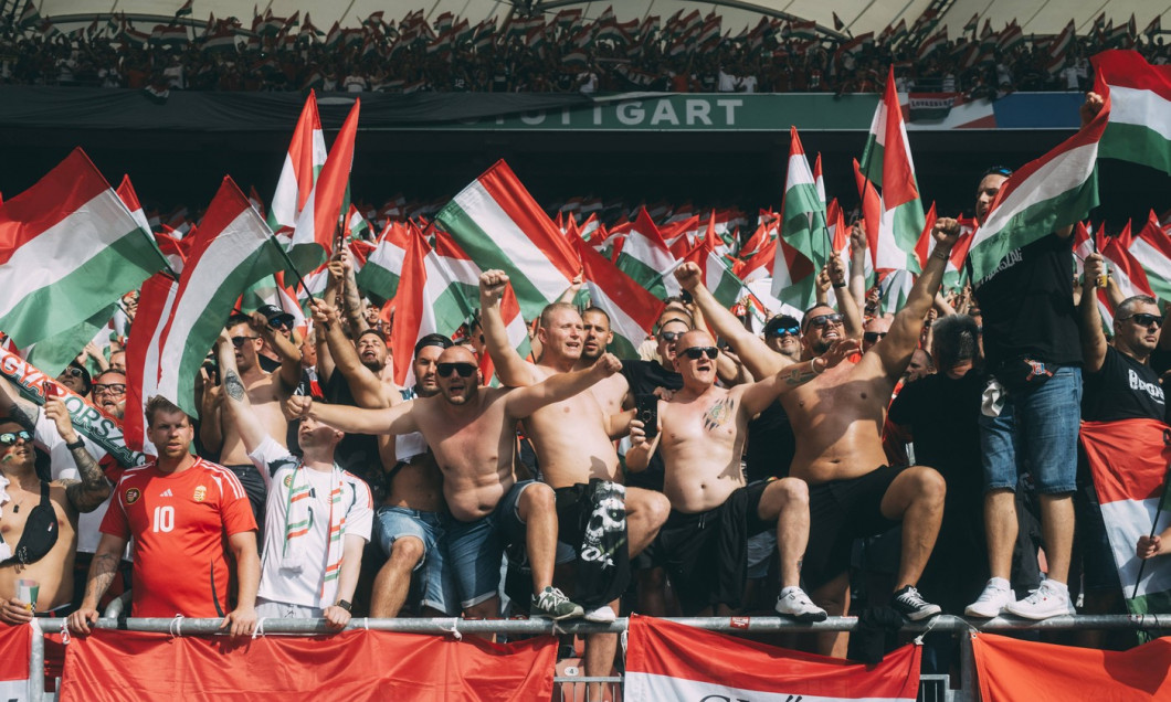 Stuttgart, MHP Arena, 19.06.2024: Hungary fans make some noise prior the match UEFA European Championship, EM, Europamei