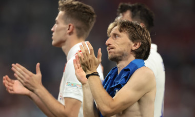 Leipzig, Germany, 24th June 2024. A dejected Luka Modric of Croatia applauds the fans following the final whistle of the