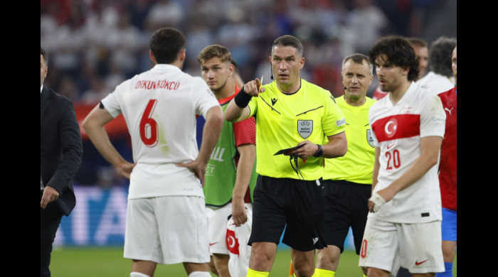 Istvan Kovacs, în timpul meciului Cehia - Turcia / Foto: Profimedia