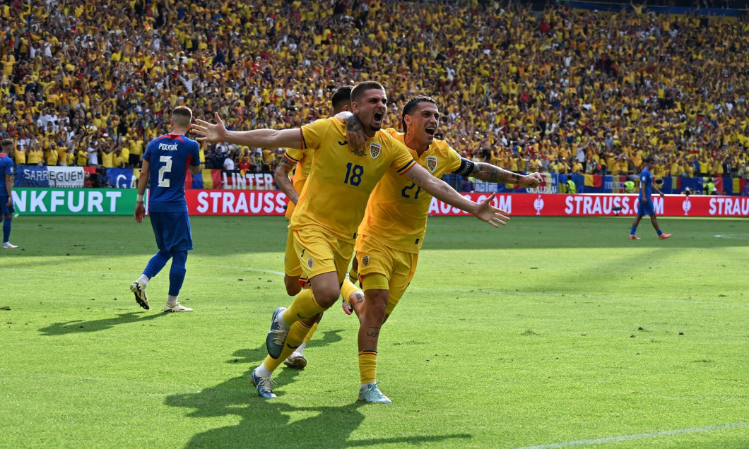 26.06.2024, xsltx, Fussball EM 2024, Slowakei - Rumänien emspor, v.l. Razvan Gabriel Marin (Rumänien Rumaenien), Nicolae