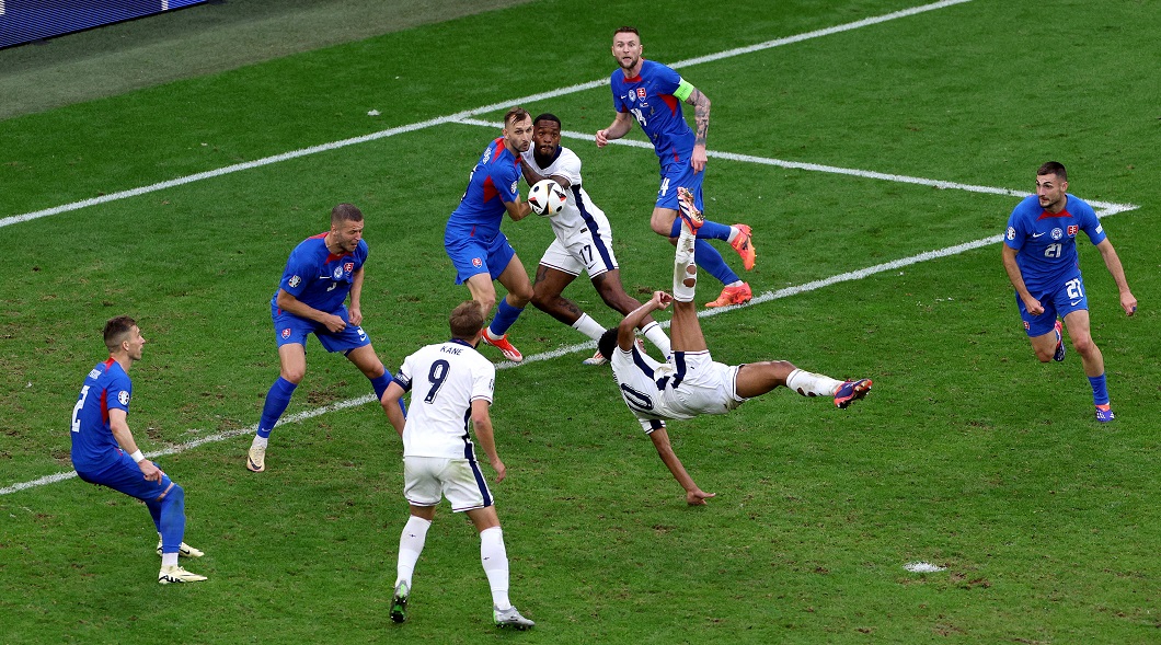 Anglia - Slovacia 1-1, digisport.ro. Bellingham, gol de playstation în prelungiri. Primul meci care se va decide în prelungiri