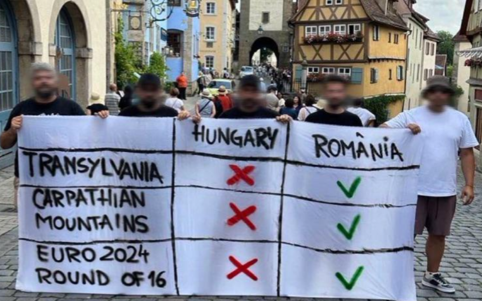 Un banner adresat Ungariei, afișat de suporterii români în Germania, a ajuns viral pe internet