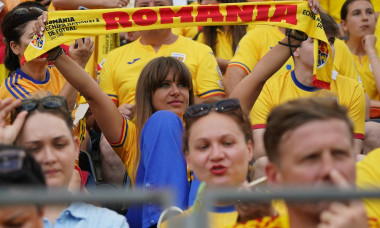 Fans aus Rumänien - Frankfurt 26.06.2024: Slowakei vs. Rumänien, EURO2024 M33 Gruppe E, EM-Arena Frankfurt *** Fans from