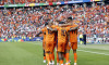 Berlin, Germany June 25, 2024. The Netherlands celebrate Cody Gakpo's 1-1 during the UEFA EURO 2024 group D match between the Netherlands and Austria at the Olympiastadion on June 25, 2024 in Berlin, Germany. ANP MAURICE VAN STEEN/Alamy Live News/Alamy L