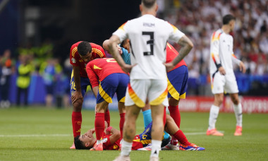 GER: Spain v Germany. UEFA EURO, EM, Europameisterschaft,Fussball 2024 Pedri of Spain injury during the UEFA Euro 2024 m