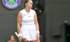 Jelena Ostapenko, LAT, during quarterfinals of 2024 All England Lawn Tennis Championships at Wimbledon, womens singles,