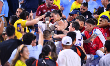 RECORD DATE NOT STATED Copa America USA 2024 Uruguay 0-1 Colombia - Semifinal Darwin Nunez of Uruguay fights with Fans o