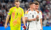 14.06.2024, Allianz-Arena, Munich, GER, EM UEFA 2024, Group A, Germany vs Scotland, in the picture the German players thank the fans who traveled with them, Manuel Neuer (Germany #1), Toni Kroos (Germany #8), Thomas Muller/Mueller (Germany #13)