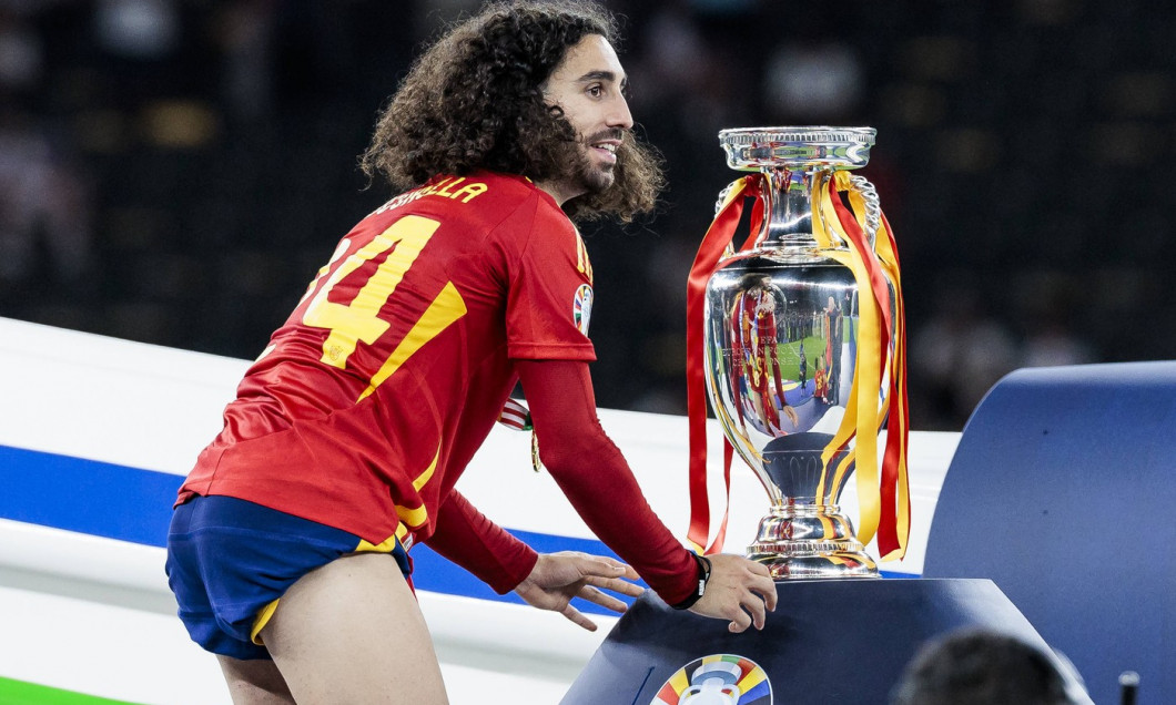 UEFA EURO, EM, Europameisterschaft,Fussball 2024: Finale Spanien - England; 14.07.2024 Marc Cucurella (Spanien, 24) mit