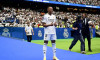 Kylian Mbappe seen during his presentation as new player of Real Madrid at Estadio Santiago Bernabeu on July 16, 2024 in Madrid, Spain.