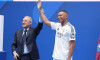 President of Real Madrid Florentino PEREZ and Kylian MBAPPE during his presentation as a new player of Real Madrid CF on 16 July 2024 at Santiago Bernabeu stadium in Madrid, Spain