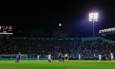 Panathinaikos F.C. v SC Dnipro-1 UEFA Champions League A general view of the match under a full moon during the UEFA Cha